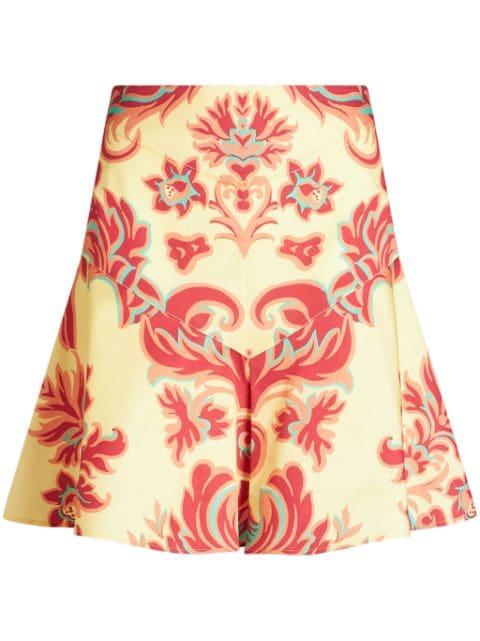Venus-print poplin miniskirt by ETRO