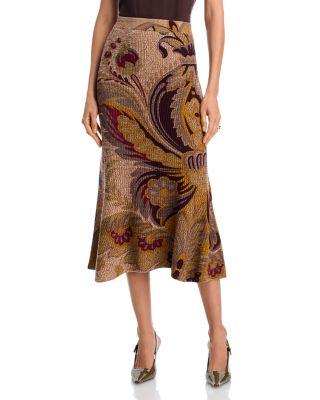 Wool Paisley Trumpet Skirt by ETRO
