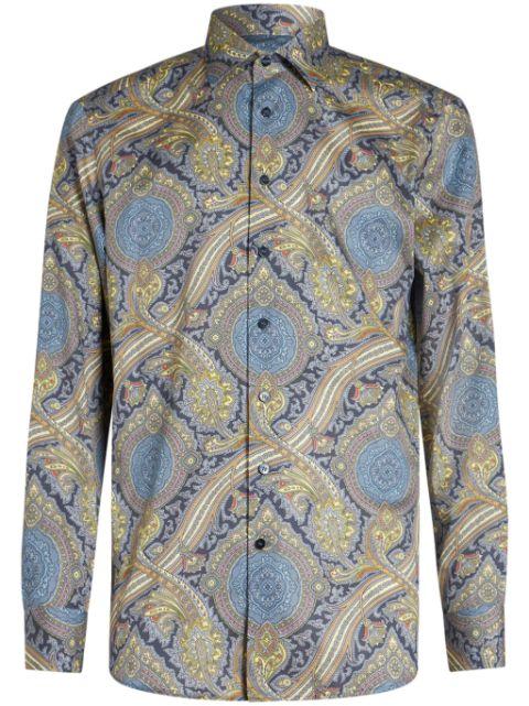 abstract-print cotton shirt by ETRO