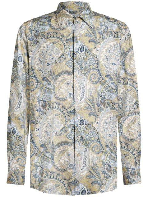 abstract-print cotton shirt by ETRO