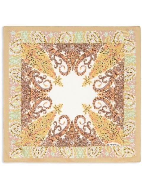 abstract-print silk pocket square by ETRO
