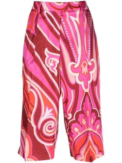 all-over graphic-print shorts by ETRO