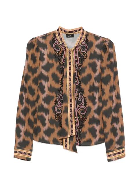 animal-pattern blouse by ETRO