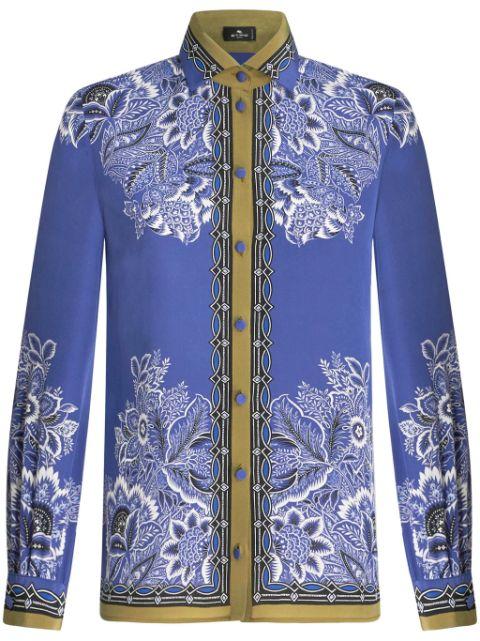 bandana-print silk crepe shirt by ETRO