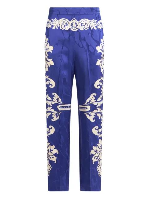 baroque print tapered trousers by ETRO