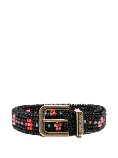 beaded buckle belt by ETRO
