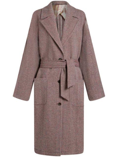 belted wool coat by ETRO