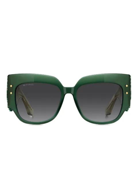 blossom-embellished square-frame sunglasses by ETRO