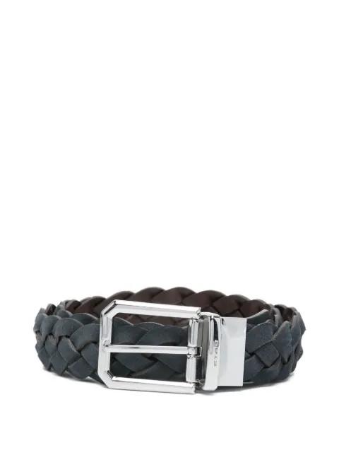 braided-leather buckle belt by ETRO