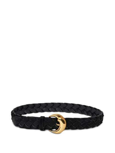 braided-leather crescent-buckle belt by ETRO