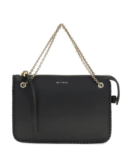 braided-trim leather crossbody bag by ETRO