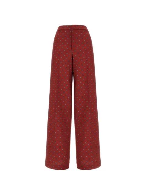button detail pleated trousers by ETRO