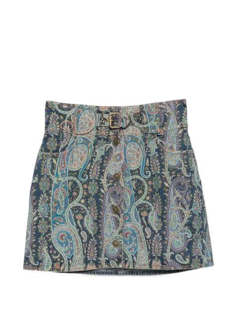 button-fastening short skirt by ETRO