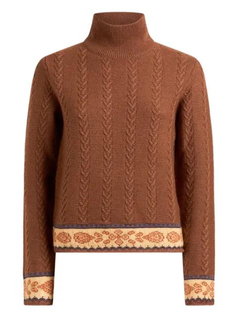 cable-knit patterned sweater by ETRO