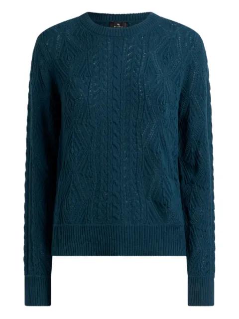 cable-knit wool sweater by ETRO