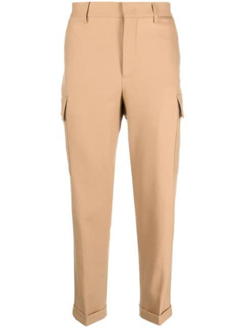 cargo-pockets wool tapered trousers by ETRO