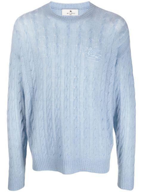 cashmere cable-knit jumper by ETRO