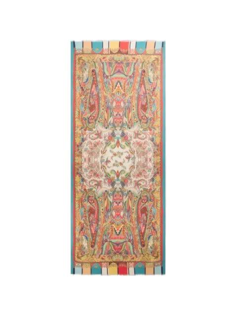 cashmere, silk and wool scarf with paisley foliage motif by ETRO