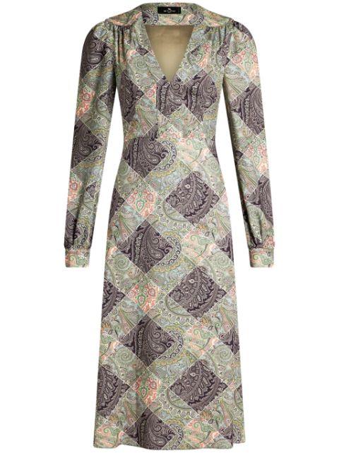 check print twill dress by ETRO