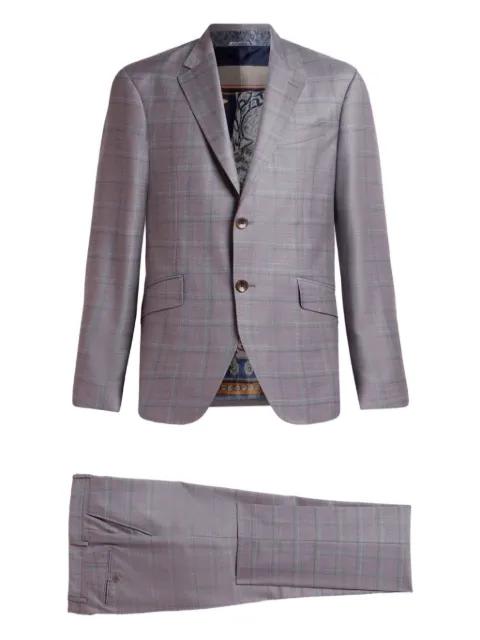 checked single-breasted suit by ETRO