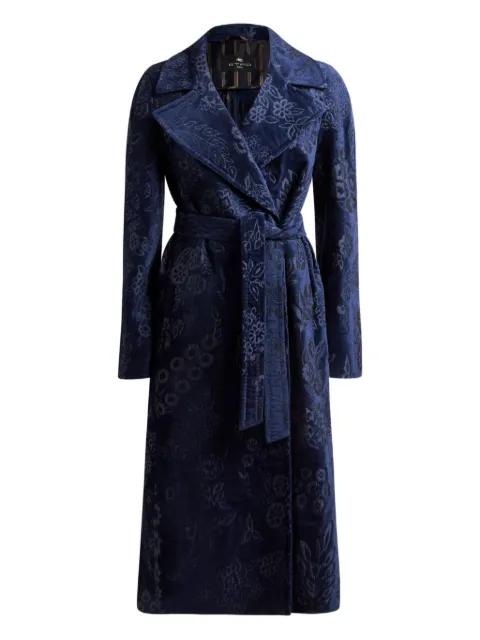 chenille Jacquard floral coat by ETRO