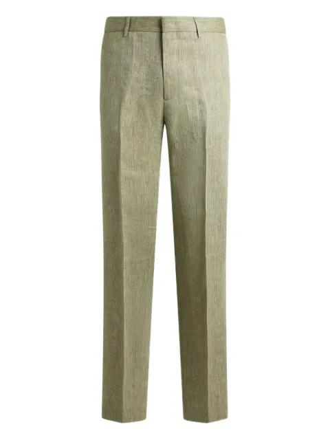 chevron-motif straight-leg trousers by ETRO