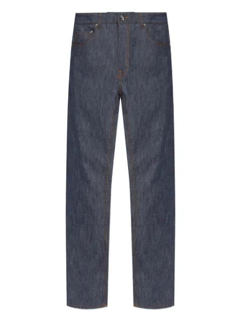 contrast-stitched jeans by ETRO