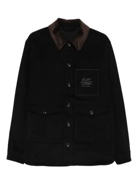 corduroy-collar patch-pocket shirt jacket by ETRO corduroy-collar patch-pocket shirt jacket by ETRO
