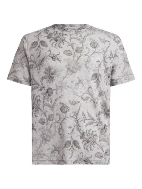 cotton T-shirt with floral motif by ETRO