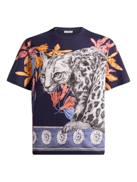 cotton T-shirt with placed print by ETRO