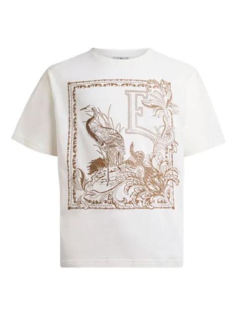 cotton T-shirt with placed print by ETRO