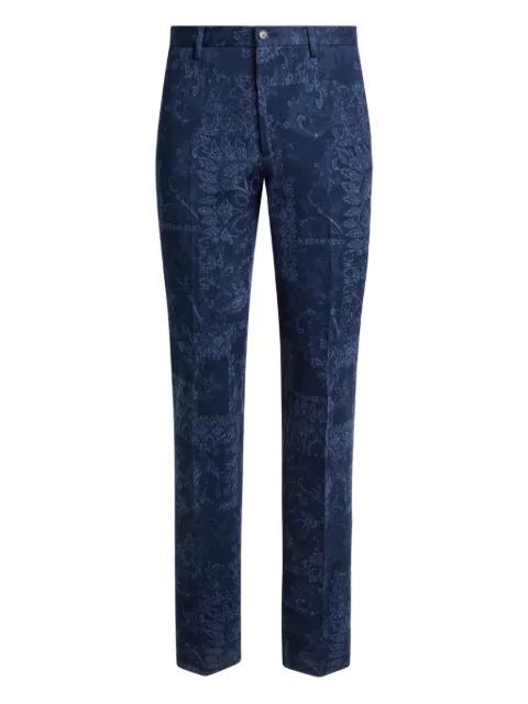 cotton jacquard trousers by ETRO