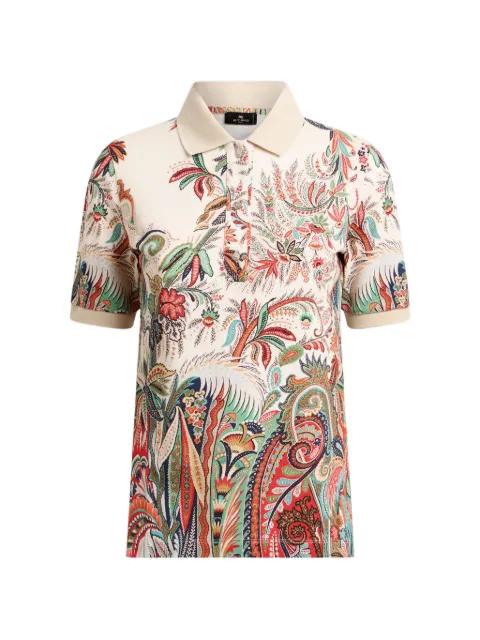 cotton paisley-motif polo shirt by ETRO