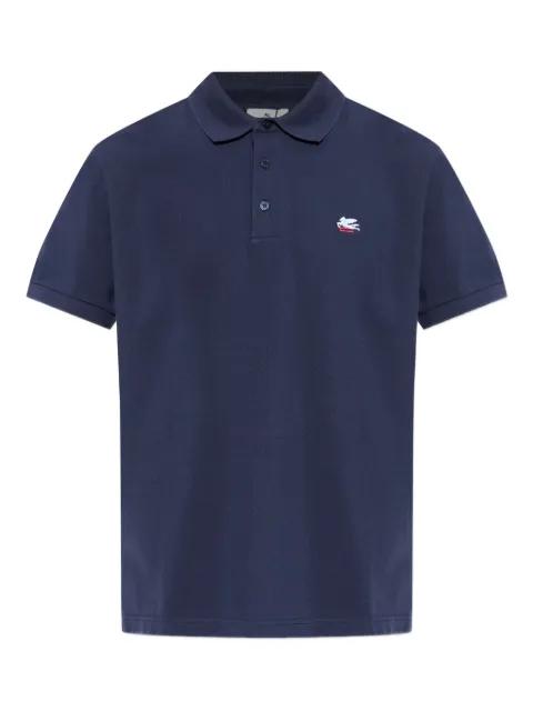 cotton pique-polo shirt with Pegaso embroidery by ETRO
