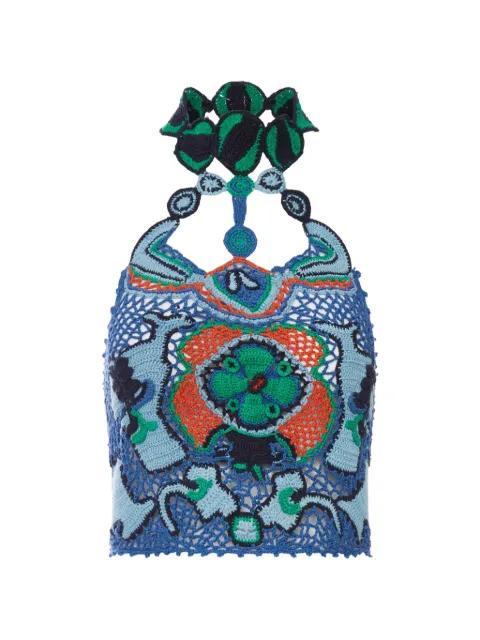 crochet-knit crop top by ETRO
