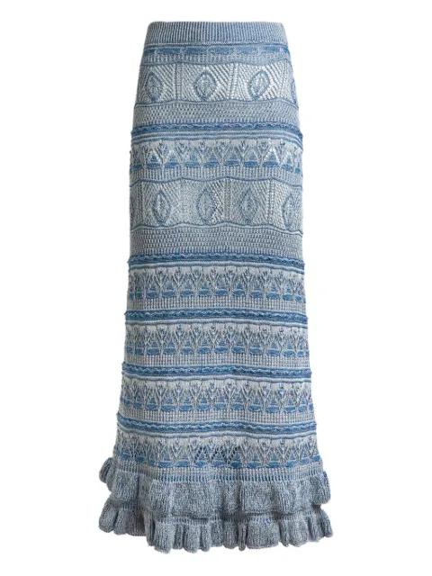 crocheted cotton maxi skirt by ETRO