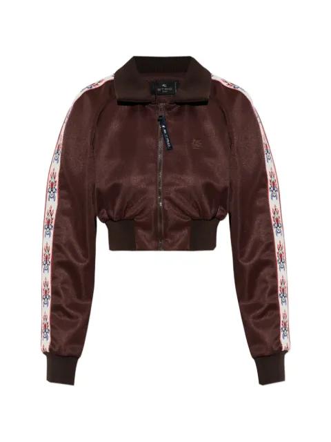 cropped sweatshirt with contrasting bands by ETRO