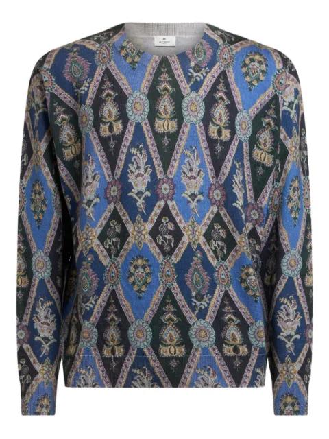 diamond-motif jacquard sweater by ETRO