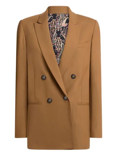 double-breasted Pegaso-buttons blazer by ETRO