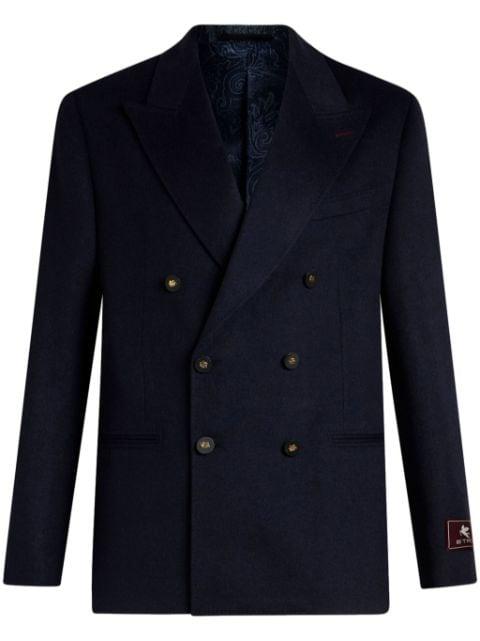 double-breasted cashmere blazer by ETRO