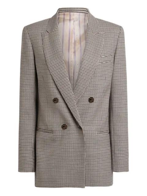 double-breasted gingham blazer by ETRO