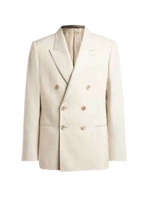 double-breasted peak-lapels blazer by ETRO