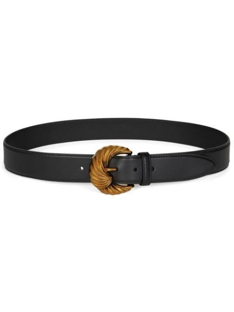 embossed-buckle leather belt by ETRO
