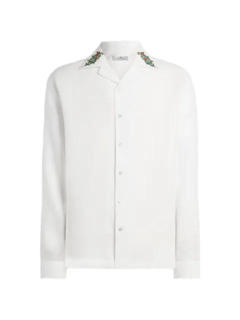 embroidered-collar shirt by ETRO