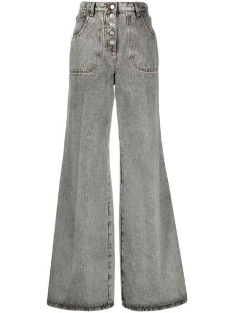 embroidered flared jeans by ETRO