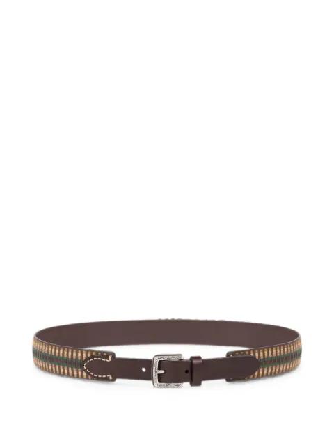 embroidered leather belt by ETRO