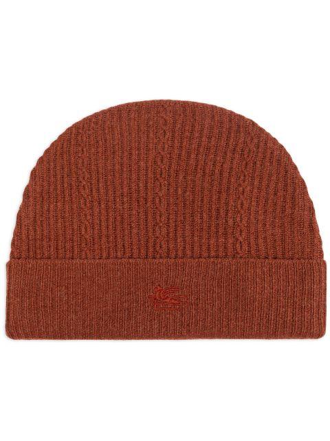 embroidered-logo beanie by ETRO