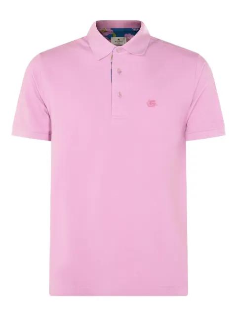 embroidered-logo polo shirt by ETRO