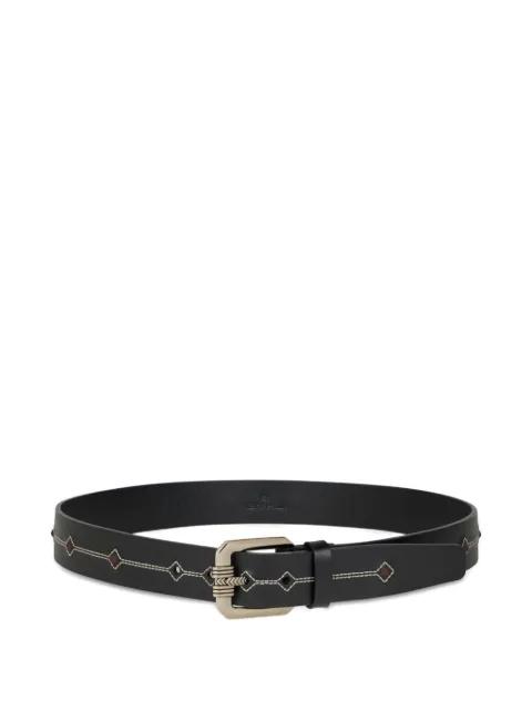 embroidery leather belt by ETRO