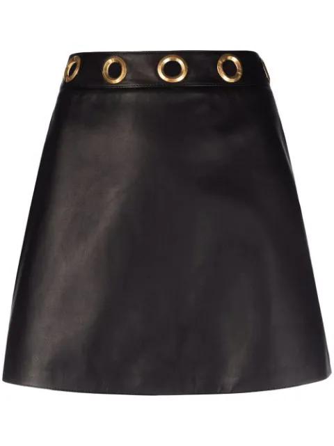 eyelet detail leather mini skirt by ETRO